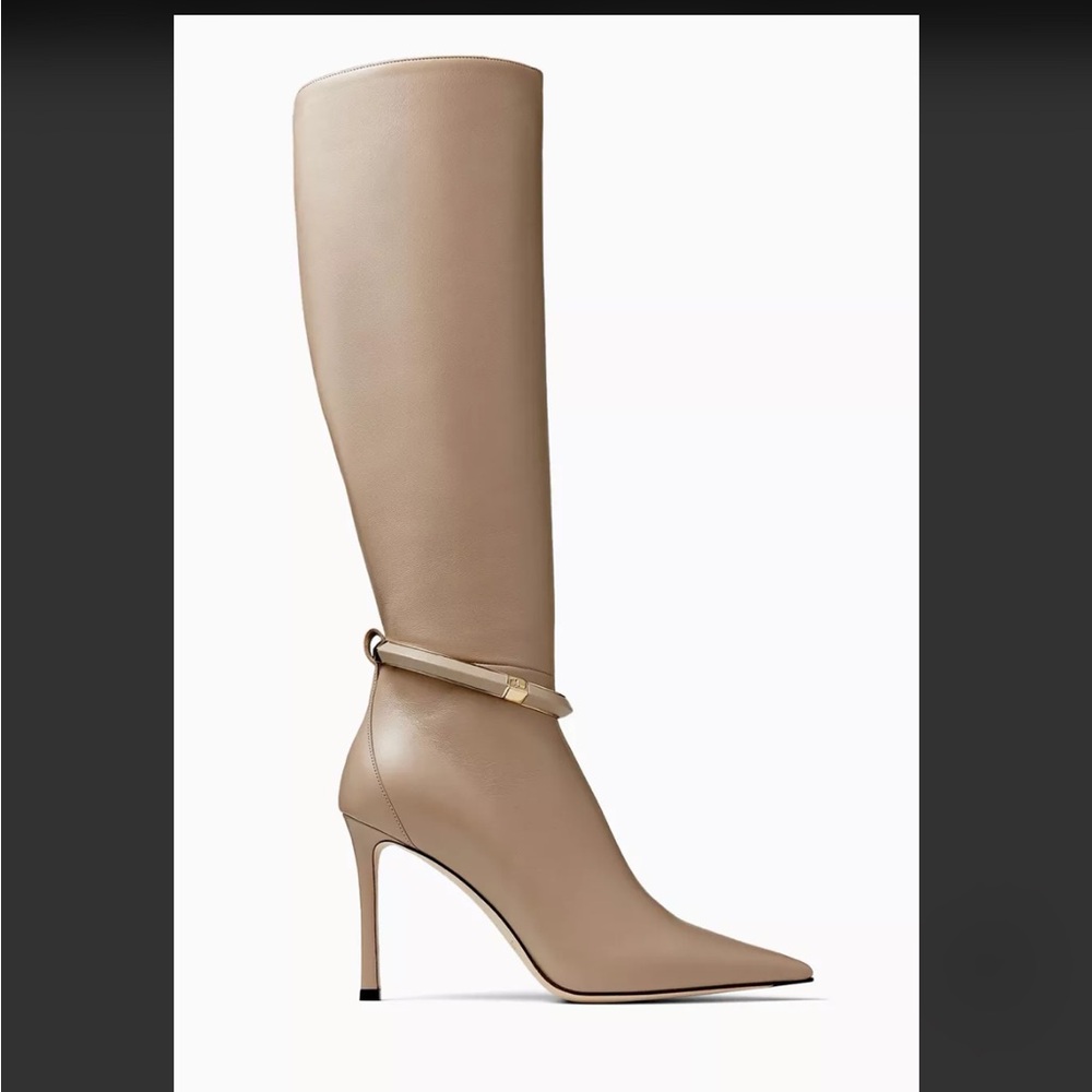 Jimmy Choo Tan Heeled Boots